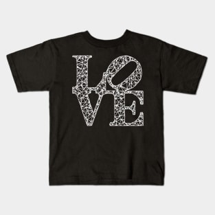 Low Poly LOVE (Robert Indiana) - white Kids T-Shirt